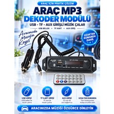 USB-402 Araç Aux Bluetooth Çevirici Kit 12V Mikrofon ve Konuşma Özellikli