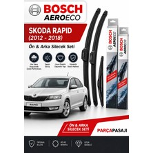Bosch Skoda Rapid Ön Arka Silecek (2012-2018) Aeroeco