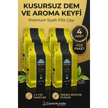 Karali Çay Karali Premium Filiz Dökme Çay 1000 gr x 4 Adet