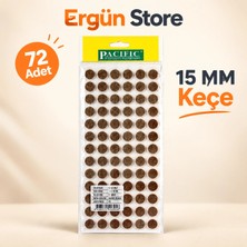 Ergün Store Yapışkanlı Keçe 15 mm Yuvarlak Kanepe Sehpa Sandalye Için Zemin Koruyucu