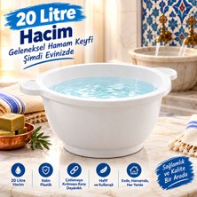 Ness Global 20 Litre Hamam Kurna Kalın Plastik Su Kovası – Büyük Boy Geniş Hacimli Kırılmaz Çatlamaz Dayanıklı Hamam Cürün Küvet