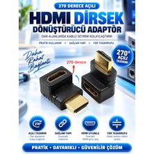 270° 4K 1080P Destekli L Tipi HDMI Dirsek Adaptörü HDMI L Çevirici Uzatma Dönüştürücü
