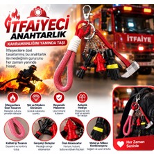 Dinç Spor Itfaiyeci Temalı Anahtarlık – Hortum, Hidrant, Balta, Nozul ve Eldiven Figürlü