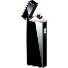 Valkyrie X8 USB Şarjlı Elektronik Ark Çakmak Alevsiz Rüzgara Dayanıklı Metalik Siyah