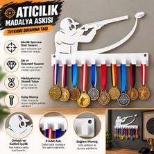 Dinç Spor Atıcılık Temalı Madalya Askısı – 10’lu Trap & Skeet Atış Sporu Duvar Askısı