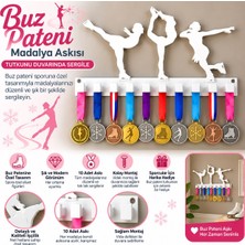 Dinç Spor Buz Pateni Temalı Madalya Askısı – 10’lu Artistik Patinaj Duvar Askısı