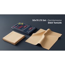 jantistore 2’li Avantaj 50X70 Güderi Mikrofiber Oto-Motor-Ev Yüzey Toz ve Kurulama Bezi (Derinlemesine Temizlik)