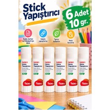 Artlantis Glue Stick Yapıştırıcı Katı Yapıştırıcı 10 gr Ruj Yapıştırıcı 6 Adet Noki Okul Yapıştırıcısı Zararsız Büro Ofis Fotoğraf