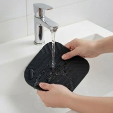 Emt Pazarlama® Siyah Kare Evye Gider Koku Önleyici Silikon Mat – Lavabo Süzgeç ve Haşere Engelleyici