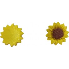 Depposite Polyester Dekoratif Mini Papatya Çiçeği Model 2.5 cm -3 cm (100 Adet) Sarı