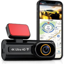 Die Grup Tr 4K Ultra Hd Mini Ön ve Arka Araç Kamerası, 64GB Hafıza Kartlı, Wifi, Gps, Gece Görüşlü