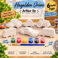 6’lı Araçlar Taş Boyama Seti | 6 Farklı Figür | 6 Renk Boya + Fırça + Boyama Rehberi | Hobi ve Yaratıcı Aktivite Seti