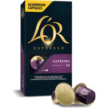 Die Grup Tr L'or Supremo, Core Collection, Yoğunluk 10, Yoğun Kavrulmuş ve Meyvemsi Notalar Espresso Kapsülleri, 10 Adet