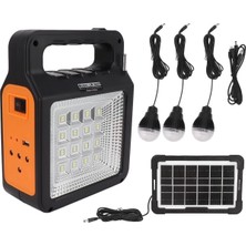 Die Grup Tr Güneş Enerji Panelli Solar Güç Sistemi Powerbank Kamp Doğa Balık Karavan Fener Fm Bluetoth Müzik YSF-200
