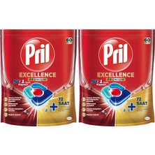 Die Grup Tr Excellence 5'i 1 Arada Bulaşık Makinesi Deterjanı, 60 Kapsül (2 Paketi)