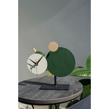 Die Grup Tr Analog Pavimento Metal Masa Saati Yeşil-Krem-S.kahve 26X25CM Mms Yeşil Modern Metal MYK2117-2