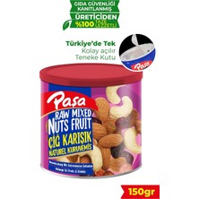 Die Grup Tr Çiğ Karışık Kuruyemiş, Kapaklı Teneke Kutu, 150 Gr, Badem, Fındık, Kaju, Kuru Üzüm ve Turna Yemişi