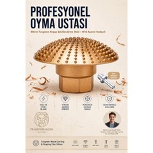 Die Grup Tr Tungsten Ahşap Oyma ve Şekillendirme Diski 50MM Avuç Taşlama Törpüsü + M14 Aparat 723602
