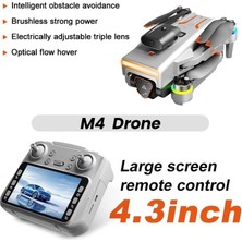 Die Grup Tr Aerial M4 4K Wifi Drone, Engel Tanıma Sensörlü Katlanabilir Drone, Geniş Açılı Kameralı Fpv Uzaktan Kumandalı Drone