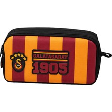 Die Grup Tr Iki Gözlü Erkek Çocuk Galatasaray Baskılı Siyah - Sarı - Kırmızı Okul Kalem Çantası/kalemlik - 26928