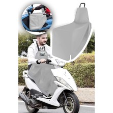 Die Grup Tr Bundera Scooter Diz Koruma Örtüsü Gri Yağmur Soğuk Rüzgar Önleyici Rüzgarlık Motorsiklet Dizlik