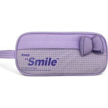 Die Grup Tr Kalem Kutusu Fiyonk Smile Geniş Kapasiteli Iki Bölmeli Kalemlik - Mor