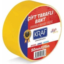 Die Grup Tr Çift Taraflı Bant, 50MM x 25M, Sarı