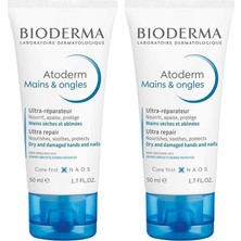 Die Grup Tr Atoderm Hand & Nail Cream Kuru Ciltler Için El Kremi Shea Yağı Içeren Onarıcı ve Nemlendirici Bakım 50 ml (2 Paketi)