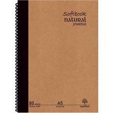 Die Grup Tr Natural Journal A5 Spiralli Sert Kapak Defter – 80 Yaprak (160 Sayfa), Çizgili – Günlük, Ofis ve Hediye Kullanımı Için Not Defteri