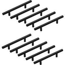 Die Grup Tr Paslanmaz Metal Kulp, Mat Siyah, Dolap Çekmece Mobilya Kulbu, Tv Ünitesi Yatak Odası Vestiyer Mutfak Için (320 Mm, Adet, 10)