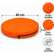 Komodo Sport Kreş Minderi Anaokulu Aktivite Minderi, Bahçe, Dekor, Sandalye Minderi 40X40X 5 cm Yuvarlak Minder (1 Adet)