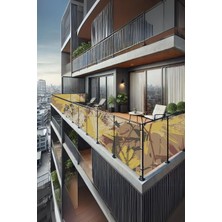 Die Grup Tr Nelazım 50CM x 2m Vintage Balkon Bahçe Çit Brandası Su Itici, Uv Koruyucu, Dekoratif Örtü, OXFORDBALKON011429M