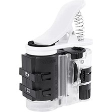 Die Grup Tr Ayarlı Büyüteç 7-27X 3 Optik Lens Telefon Klipsli Uv/beyaz Işıklı