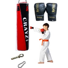 Die Grup Tr Çocuk Dolu Boks Kum Torbası Boks Eldiveni Set + Askı Aparatı 70X25CM