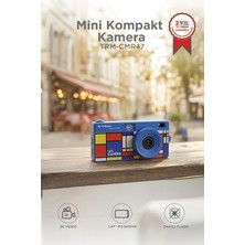 Die Grup Tr Torima Life Dijital Kamera Selfie Video Vlog Kamerası Mini Fotoğraf Makinesi CMR47 Mavi