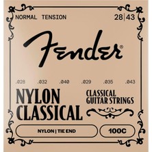 Die Grup Tr 100 Clear/silver Tie Nylon Classical Strings Takım Tel Klasik Gitar Teli