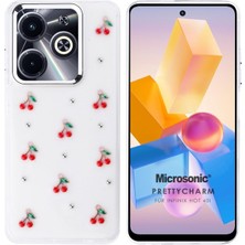 Die Grup Tr Infinix Hot 40I Kılıf Prettycharm Cherry [hot 40I ile Uyumlu Kılıf - Kırmızı]