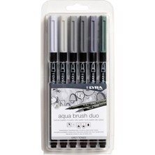 Die Grup Tr Aqua Brush Duo Gri Tonları, 6 Renkli Set 32