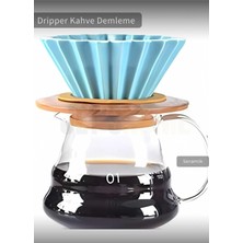 Die Grup Tr Ahşap Standlı Dripper Turkuaz Renk