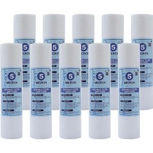 Die Grup Tr Açık Kasa Su Arıtma Cihazı 10 Inc 5 Mikron Sediment Spun Filtre (10 Adet)