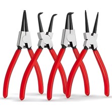 Die Grup Tr Profesyonel 4'lü Segman Pensesi Seti 18 cm Iç Dış Eğri Düz Uçlu Yaylı Pense Takımı, 722504