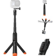 Die Grup Tr Bluetooth Yüzen Selfie Çubuğu Tripod, Djı Osmo Action 6 5 Pro 4 Için Su Geçirmez Uzatılabilir 3'ü 1 Arada El Kavrama Tripodu Sinyal Güçlendirici, 15 M Dalış Çubuğu, Sörf ve Şnorkel Için