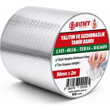 Die Grup Tr Yalıtım ve Sızdırmazlık Tamir Bandı 96 mm x 2 mt - Alüminyum Yüzey/butil Bant - Sakız Bant