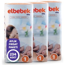 Die Grup Tr Elite Bebek Bezi 1 Numara Yenidoğan 234 Adet