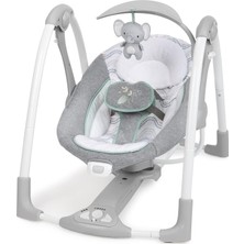 Die Grup Tr Convertme 2'si 1 Arada Kompakt Taşınabilir Otomatik Bebek Salıncağı ve Bebek Koltuğu, Pil Tasarrufu Sağlayan Titreşimler, Doğa Sesleri, 0-9 Ay 3-9 kg (Swell)