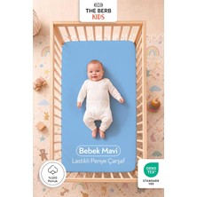 Die Grup Tr %100 Pamuk Penye Lastikli Bebek Çarşafı | Park Yatak, Beşik, Anne Yanı | 60X110, 60X120, 70X110, 70X120, 70X130, 80X130, 70X140, Bebe Mavisi