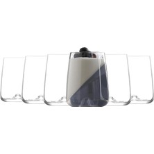 Die Grup Tr Su ve Alkollü Içecekler Için 6 Bardaklı Set, 360 ml Düz Cam Bardak, Bulaşık Makinesinde Yıkanabilir