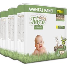 Die Grup Tr Baby Turco Doğadan Mega Avantaj Paketi Pofuduk Bebek Bezi 4 Numara Maxi 300 Adet