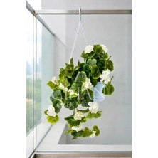 Die Grup Tr Askılı Saksıda Yapay Sarkan Sardunya - 100 cm Balkon ve Teras Çiçeği