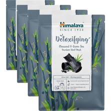 Die Grup Tr Detox Etkili Kağıt Maske, Aktif Kömür, Yeşil Çay, Hyaluronic Acid, Bambu, Geri Dönüştürüleriblir, Tüm Ciltler, 30 gr (4 Paketi)
